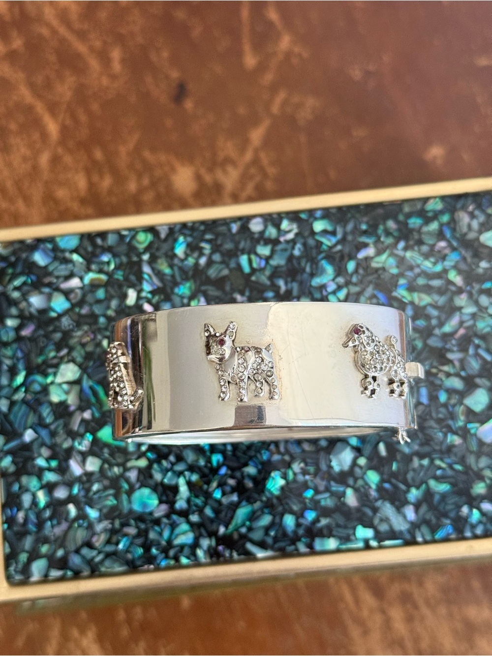 Victorian Silver Cuff with Paste Doggies 🐾🐾